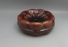 Victorian Treacle Glazed Scallop Patterned Spittoon / Cuspidor