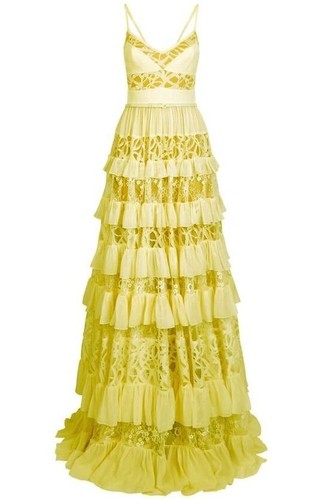 Elie saab yellow - lace, ruffle