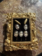 Vintage Gold Cameo Button & Cufflink Set – Victorian Revival Portrait Jewelry
