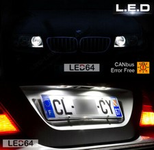 4 LED bulbs white sidelights + license plate lighting for BMW E39 5 series