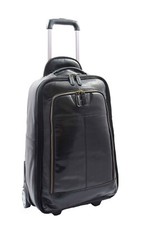 Genuine black leather luggage - genuine,
