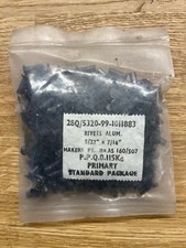 Aluminium Rivets 5/32in x 7/16in solid countersunk 