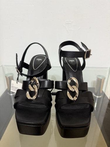 Zara black strappy platform - strappy,
