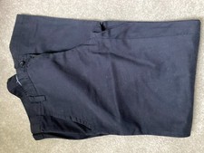 Mens Trousers TU34R Navy with pin stripe