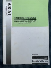 Akai S5000 S6000 Sampler Manual includes V2 Update Section