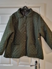 Cotton Traders Mens  Khaki Green Quilted Jacket Size 26 XXL