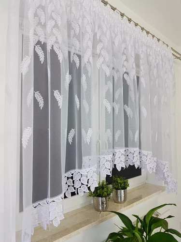 White ready hang voile - white,