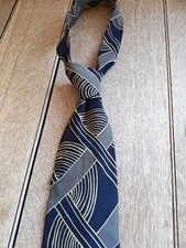 VINTAGE 1980s Prochownick 100% Silk Abstract Mens Neck Tie Green Black 