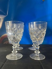 Vintage Webb Corbett crystal sherry glass, likely in the "Georgian" pattern X4