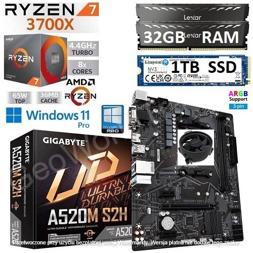 Amd ryzen 3700x - +, 32gb