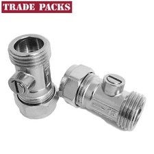 15mm x 1/2" MALE IRON FLAT FACED ISOLATING VALVE TO FIT FLEXI TAP CONNECTORS