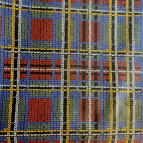 Knitted tartan laminated - 'knitted',