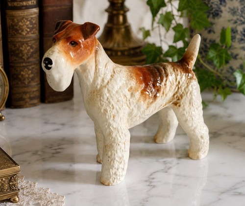 Vintage ceramic wire fox - vintage,