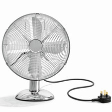 12 Inch Desk Fan Chrome