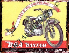 BSA BANTAM metal wall sign