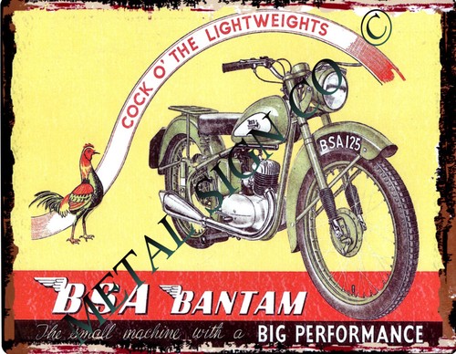 Bsa bantam metal - bantam, sign
