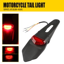 LED Brake Stop Rear Light Tail Lamp Universal Motorcycle Enduro Dirt Bike Fender