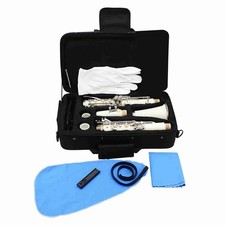 Clarinet ABS 17 Key BB Flat Soprano Binocular Clarinet With Cleaning WMKG