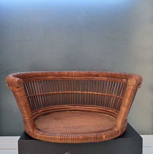 Vintage wicker cat bed - vintage,