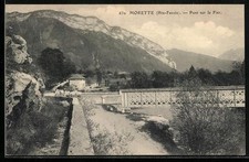 Old postcard Morette, Pont sur