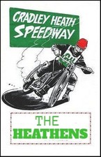 CRADLEY HEATH HEATHENS--SPEEDWAY--RETRO PROGRAMME COVER- PROGRAMME BOARD