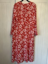 Hobbs Red Dress With White