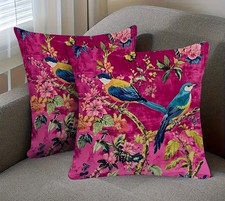 SET OF 2 PRINTED CHINESE BIRD