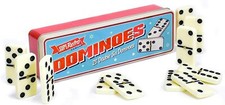 Dominoes Double 6 Club Pub Dot Game Play Set 28 Double Six Tin Box