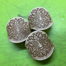 Vintage Style Leather Scout Woggle - Green Man