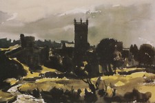 St Davids Cathedral Kyffin Williams Wales print in 11 x 14 nch mount