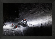 Snowcat Grooming Slope Framed