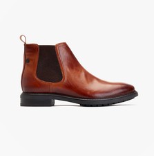 Base London RANGER Mens Formal Pull-On Chelsea Boots -Tan
