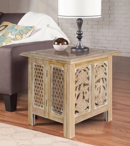 Antique effect square carved - antique,