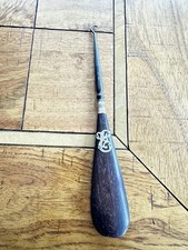 Antique Shoe Horn And Glove Hook With Silver E