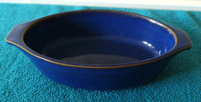 Denby Stoneware IMPERIAL BLUE Small Oval Handled Vegetable Dish Width 22.5cms
