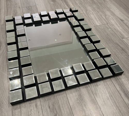 Large black wall mirror - large,