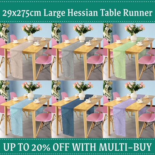 Hessian jute table runner - hessian,