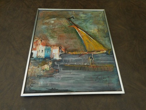 Oil painting canvas signed - painting,