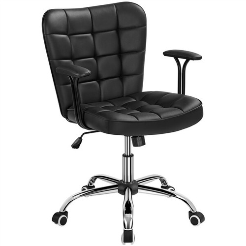 Mid back faux - leather, office