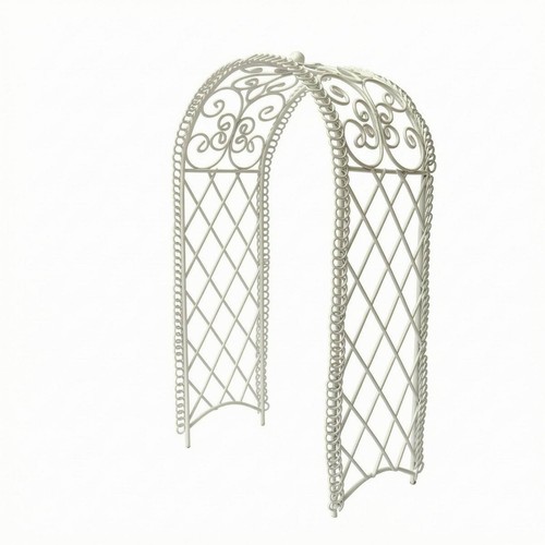 White iron arch gate openwork - white,