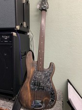 Squire by Fender Bass Guitar P Bass . Wood stained