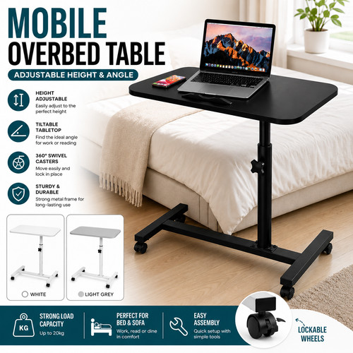 Overbed table with wheels - overbed,