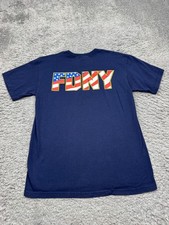 Vtg FDNY Shirt Men Medium Navy