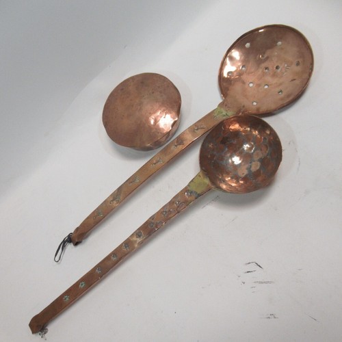 French hammered copper ladle - hammered,