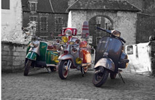 Classic 3 Vespa Retro Scooters