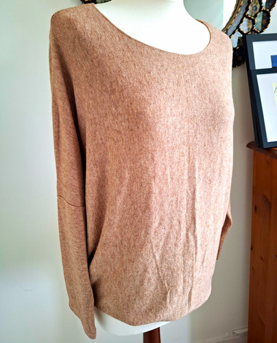 Italian gold scoop neck dolman - italian,
