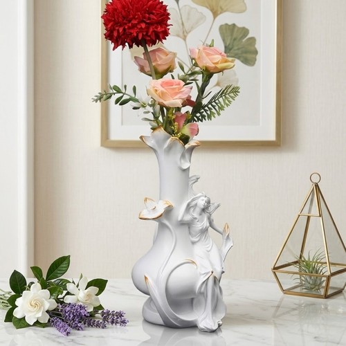 Vase featuring girl sitting - featuring,