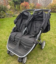Britax B-Agile double pushchair, fully functioning folding twin buggy & rainhood