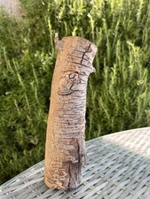 HARDWOOD LOG Plinth Wood Art Display Sculpture Base Fairy Garden Piece Carving 