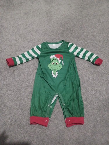 Grinch baby babygrow age 6m - grinch,